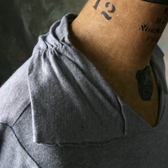 Joseph A Peasant Boho Top Grey Soft Athleisure Md - Picture 2 of 12